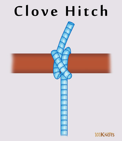 image displaying clove hitch knot