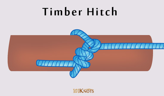 image displaying timber hitch knot